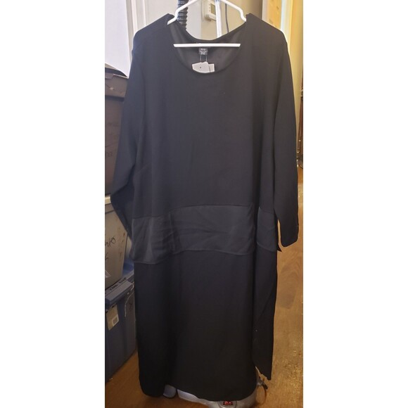 NWT - Dress Beyond Knit - Long Sleeve Shift Dress with Ruffle Size 30/32 - Picture 2 of 6